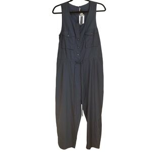 3.1 PHILLP LIM | Gunmetal Gray Sleeveless Jumpsuit 2/XS NWT Utility Minimalist